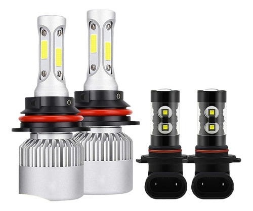 Kit De Faros Led De 8000 Lm De Haz Alto Y Bajo/niebla Para F