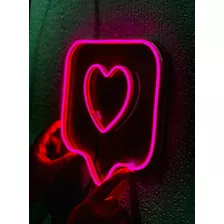 Painel Luminoso De Neon Led Like Instagram 30cm Iluminação