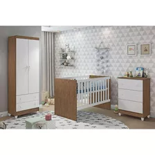 Quarto Infantil Maria I 2 Pt 5 Gv Branco E Amadeirado