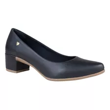 Sapato Social Scarpin Feminino Bico Fino Salto Grosso