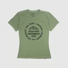 Camiseta Fem. Jeep 80th Round Estonada - Verde Militar