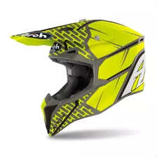 Capacete Airoh Wraap Idol Antracite Amarelo Fosco Motocross