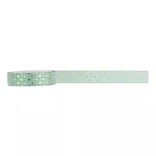 Fita Adesiva Washi Tape Love Verde Bolinha Molin