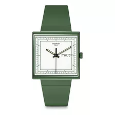 Reloj Swatch What If...green? So34g700 Hombre Mujer Suizo Color De La Malla Verde Color Del Bisel Verde Color Del Fondo Blanco