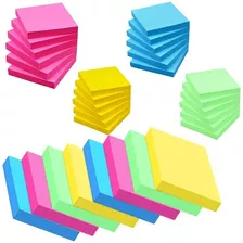 Bloco Auto Adesivo Post-it Recado Lembrete 400 Folhas Neon