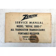 Manual De Serviço Em Ingles Do Zenith Royal 3000-1 / 3000 1