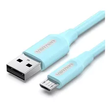 Cable Usb 2.0 Micro 2 Mts. Light Blue Colsh Vention