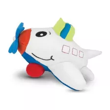 Avião De Pelúcia Branco 22 Cm - Antialérgico