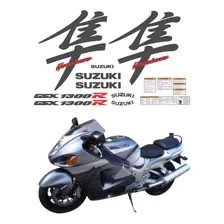 Kit Adesivo Para Suzuki Hayabusa Gsx 1300r 2004 À 2006 16051 Cor Cinza-prata