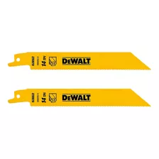 Lâmina Para Serra Sabre 6 Pol 14 Dentes 2 Peças Dw4808-2 Dewalt