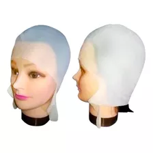 Gorros Para Reflejos De Latex Sin Perforar 12 Gorras Mechas Color Blanco