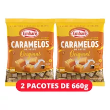 Kit 2 Balas Caramelos De Leite Embaré Baunilha Original 660g