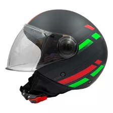 Casco Abierto Con Visor Mt Street Scope Mate Con Colores