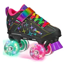 Roller Derby Sparkles Patines De Ruedas Iluminados Negro / A