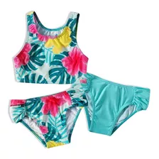 Conjunto Floral Praia De 3 Peças Infantil Tip Top 5686373