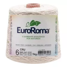 Barbante Para Croche Fio 6 Euroroma 1 Kilo Colorido Cor Cru