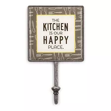 The Kitchen Is Our Happy Place Utensilio Gris Imprimir 5 X 3