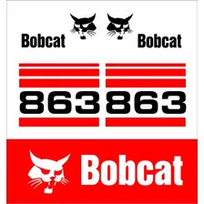  Kit Adesivos Mini Carregadeira Compatível Com Bobcat 863