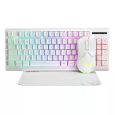 Combo Gamer Blanco Marvo Cm310sp Teclado + Mouse + Pad Blanc