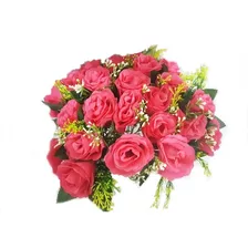 Buque De Rosas Grande Flor Artificial Qualidade Realismo Ju
