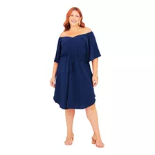 Vestido Preto Curto Plus Size Feminino Casual