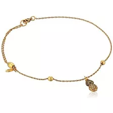 Tobillera De Piña Para Mujer Alex And Ani, Oro Rafaeliano, 