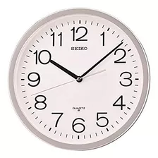 Reloj De Pared Numerado Clásico Seiko, Plateado