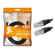 Cabo De Rede Blindado Ethernet Rj45 Cat6 Preto 5 Metros Top