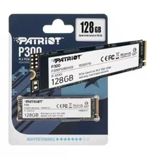 Ssd 128gb Patriot P300 M.2 2280 Pcie 3x4 Nvme 1.3 Leitura 1600mb/s Gravação 600mb/s - P300p128gm28