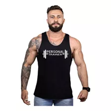 Camiseta Regata Personal Trainer Professor Ed. Física Preto