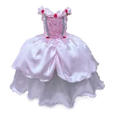 Fantasia Vestido Luxo Infantil Princesa Bela/ Ariel
