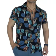 Camisa Guayabera Hawaiana Hombre Premuim