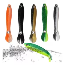 5 Isca Artificial Soft Shad Bait Silicone Movimento Realista