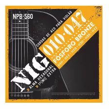 Cuerdas De Guitarra Acústica Metal Nig Folk Npb-560 
