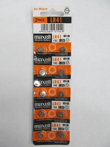 Pila Maxell Micro Alkaline Lr41 Botón - Pack De 10 Unidades