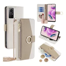 Funda Piel Para iPhone Carcasa Bolsa Con Correa Metal