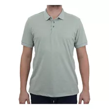 Camisa Polo Masculina Docthos Slim Moline Verde - 666680