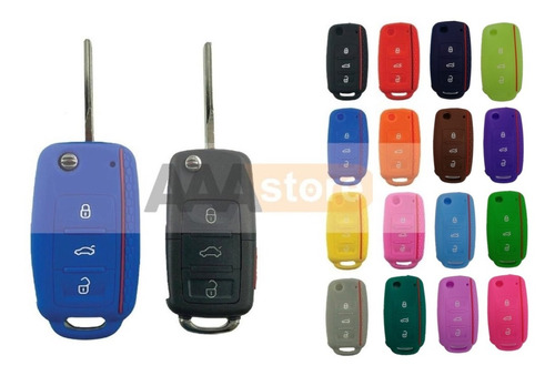 Funda Silicon Protector Llave Volkswagen Seat 7 Colores Foto 8