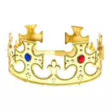Fantasia Coroa Rei Rainha Ajustável Festa Cosplay Dourada