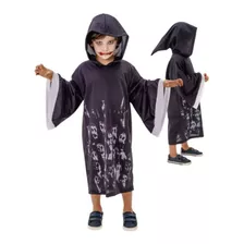 Fantasia Infantil Túnica Fantasma Com Capuz Halloween Terror