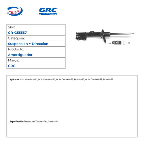 Amortiguador Ultra Trasero Geo Prizm 89-92 Foto 2