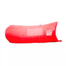 Sillon Cama Inflable Flotador Bag Go Spinit Puff Agente Ofic Color Rojo