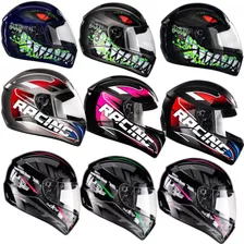 Capacete Moto Peels Fly F-9 City Verde Rosa Vermelho Fechado