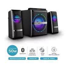 Sistema De Sonido 2.1 Bafle Potenciado Spectrum Ken Brown Color Negro