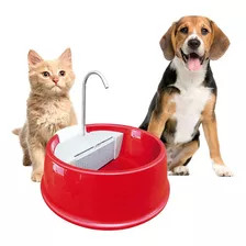 Fonte Bebedouro Gatos Cães Automático Joy Furacão Pet Bivolt Cor Vermelho
