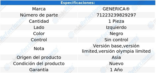 Espejo Izq S/control Buick Century 83-96 Generica Foto 2