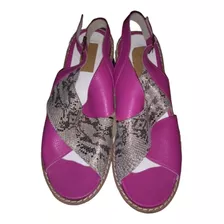 Sandalias Plataforma Fucsia Nuevas N° 39-40