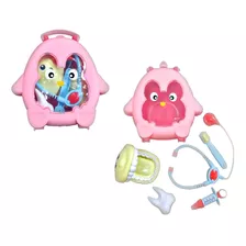 Kit Set De Doctor Odontólogo Maleta Pingüino Búho Juguete