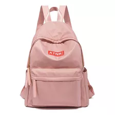 Mochila Bolsa Escolar Universitária Casual Resistente Madami Cor Rosa Desenho Do Tecido Liso