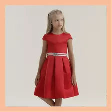 Vestido Infantil Feminino Com Faixa Roma Petit Cherie 004
